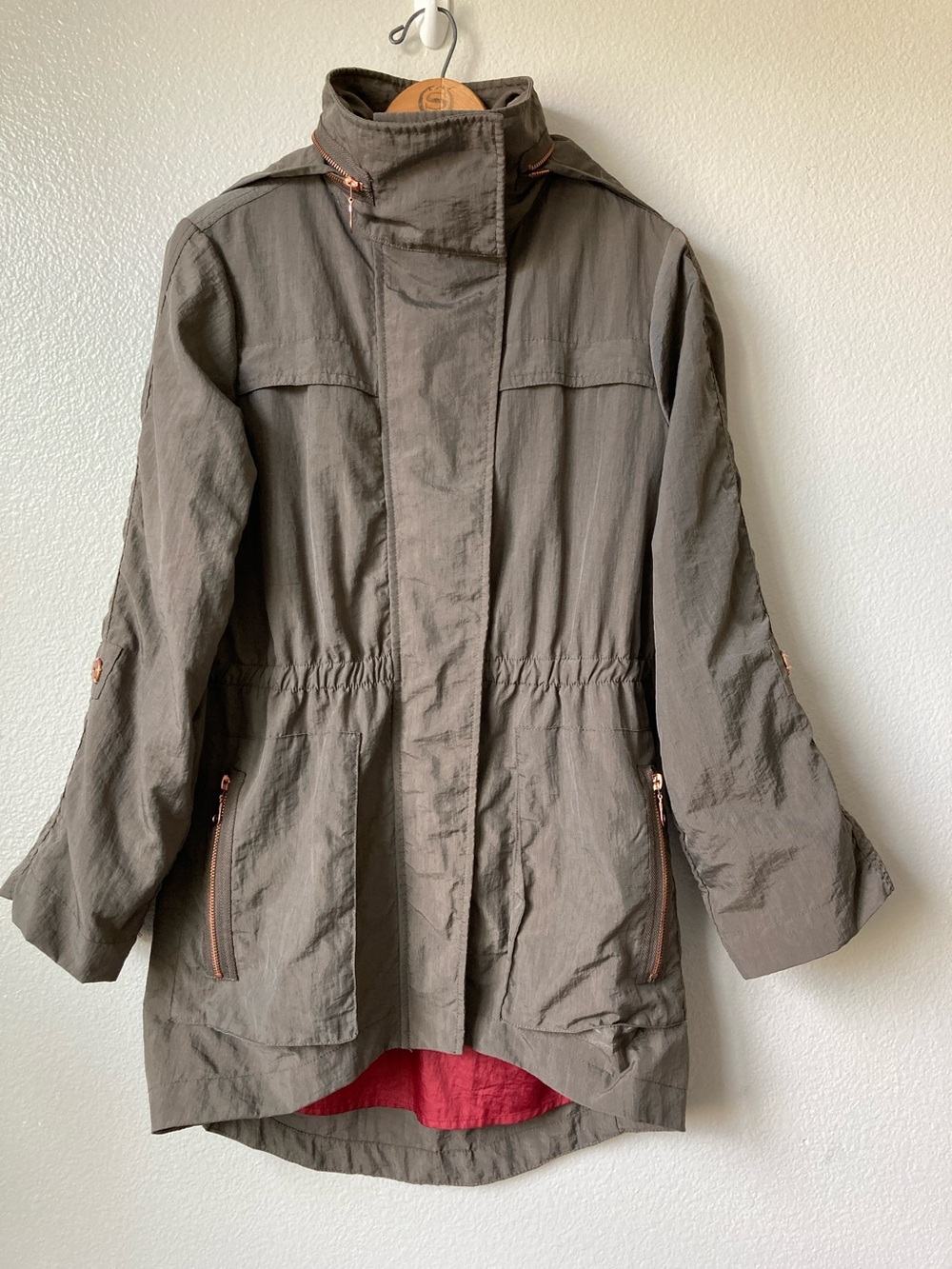 G.E.T. Equipment General technique Hooded rain nylon jacket sz XS